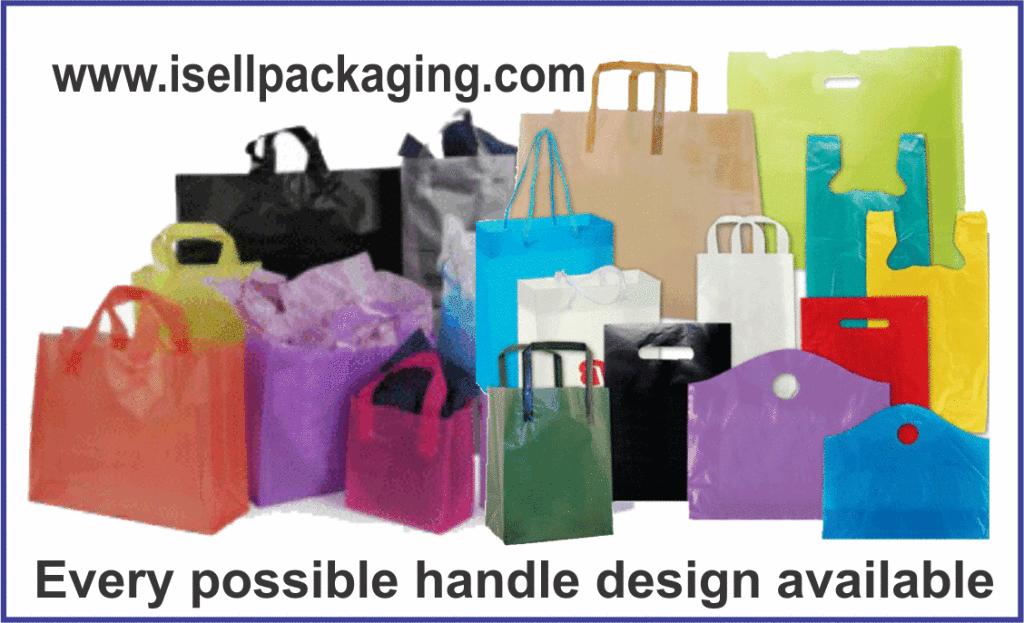 Plastic bags with handles